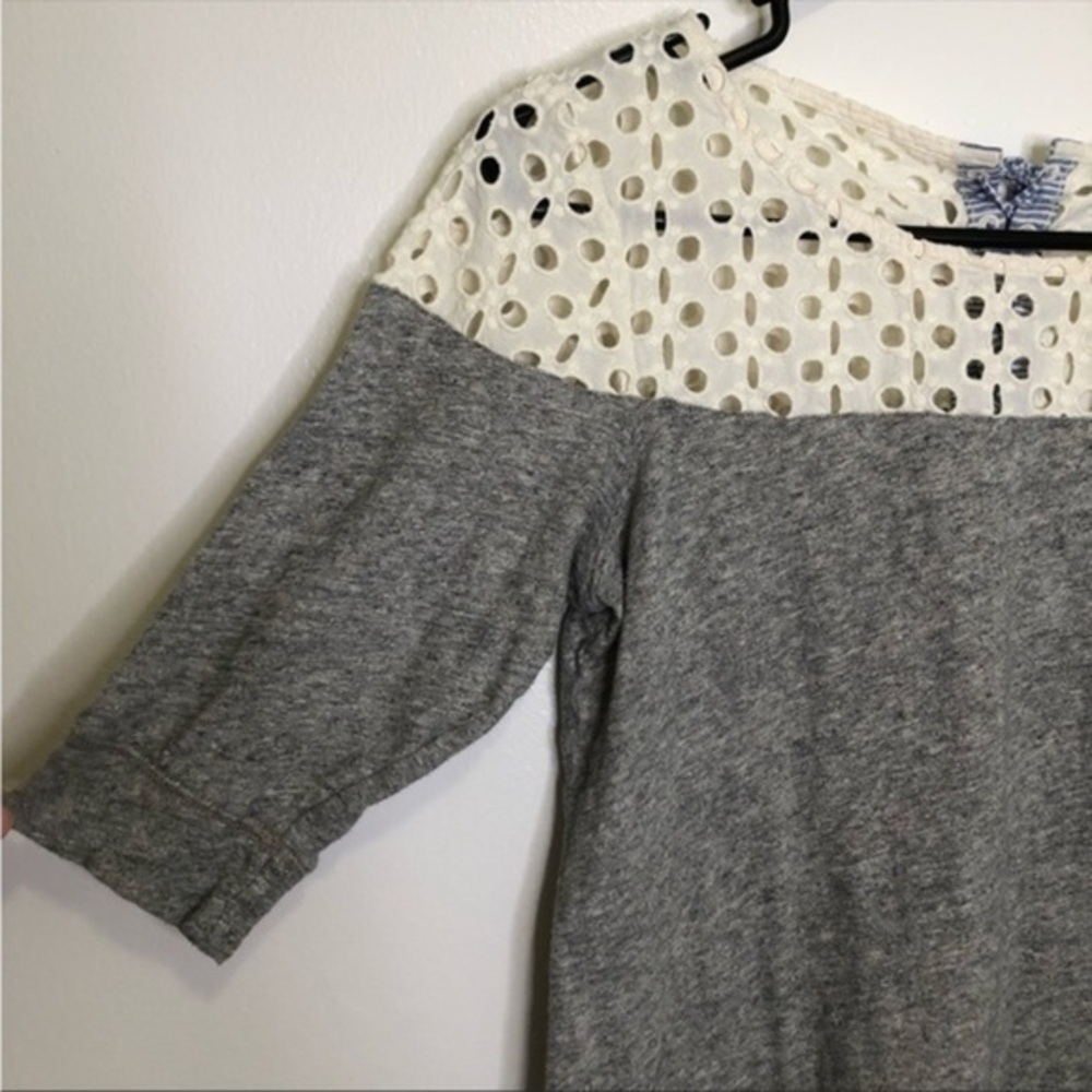 Anthropologie Postmark Eyelet Lace Tie-Back Top – Size Small - Picture 5 of 11